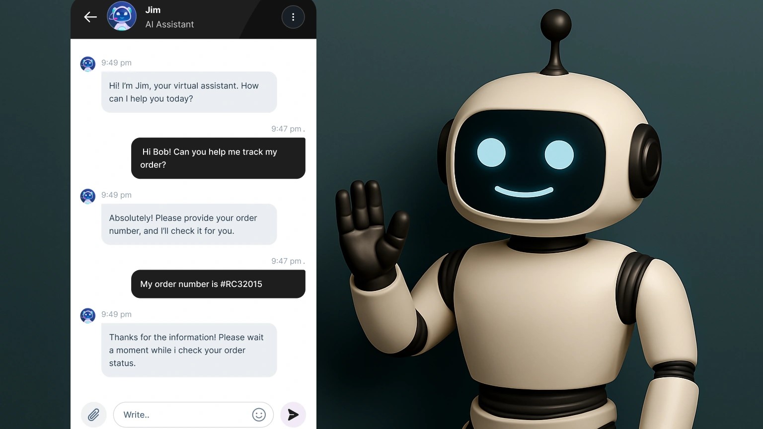 AI chatbot example